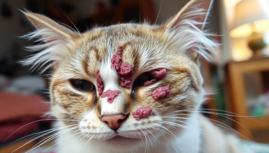 Cat with mange symptoms