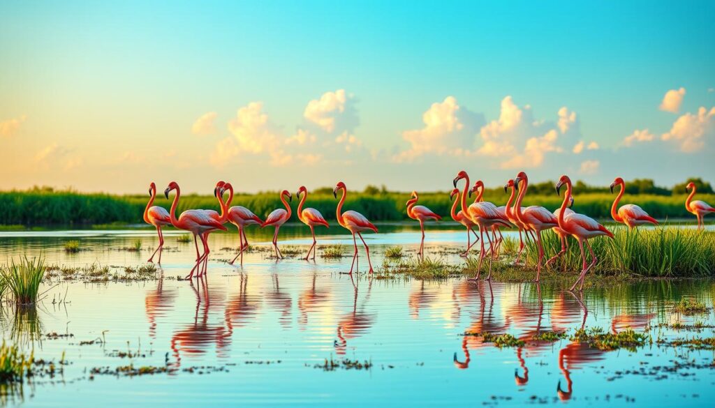 flamingos