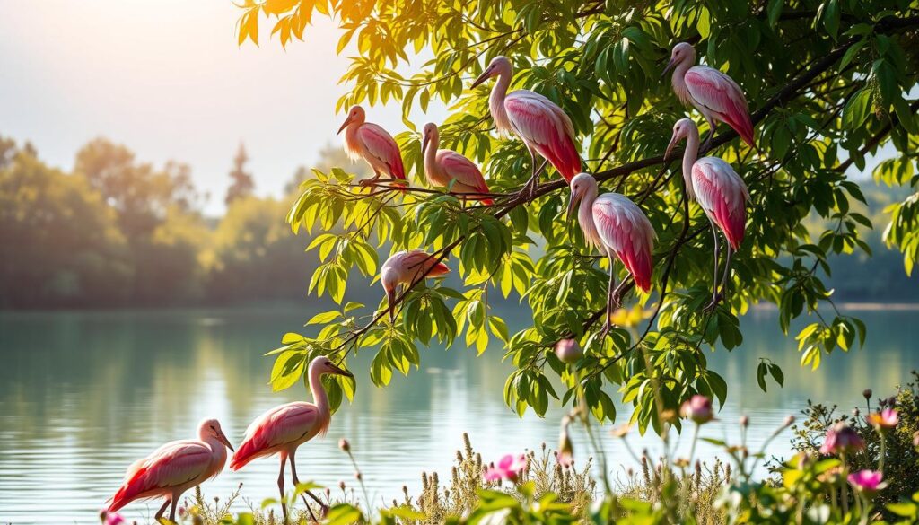 pink birds